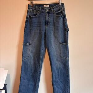 Denim carpenter cargo jeans